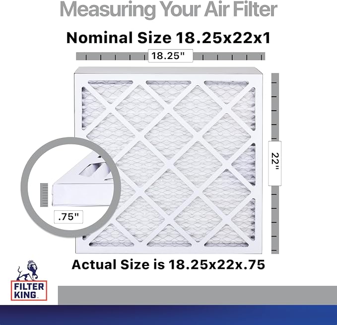 18.25x22x1 Air Filter | 4-PACK | Carbon MERV 8 HVAC Pleated A/C Furnace Filters | MADE IN USA | Actual Size: 18.25 x 22