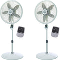 18 Inch Elegance Performance Oscillating Pedestal Fan w/Remote (2 Pack), product image