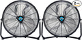 18 Inch High Velocity Floor Fan, Heavy Duty Metal Industrial Fans, 3 Powerful Speed, 120° Adjustable Tilting 6.0 FT Cord - 2