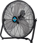 18 Inch High Velocity Metal Floor Fan, 3-Speed Powerful Cooling for Industrial, Commercial, and Home Spaces, 120°Tilt, 6.0 FT