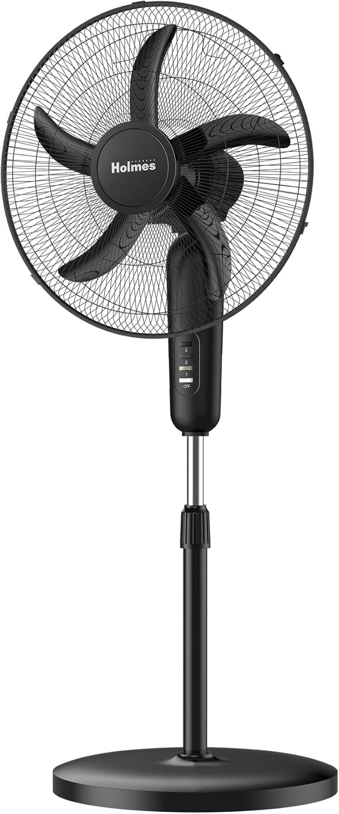 18 Inch Oscillating Stand Fan 3 Speed Powerful Airflow Adjustable Height 30 Degree Tilt Wide Angle Cooling Quiet Operation