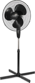 18-Inch Pedestal Fan, BFP18SXB, Oscillating Fan for Home and Office, Standing Fan with 3 Speed Settings, Height Adjustable