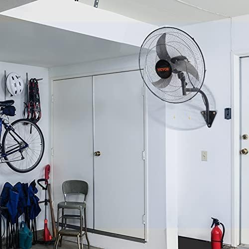 18 inch Wall Mount Fan Oscillating, 3-speed High Velocity Max. 4000 CFM Industrial Wall Fan for Indoor, Commercial