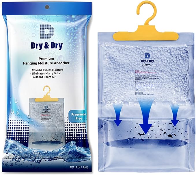 18 Pack [14 OZ] Moisture Absorbers - Dehumidifier for Home, Basement, Bedroom - Small Dehumidifiers 18 Pack 14 OZ White