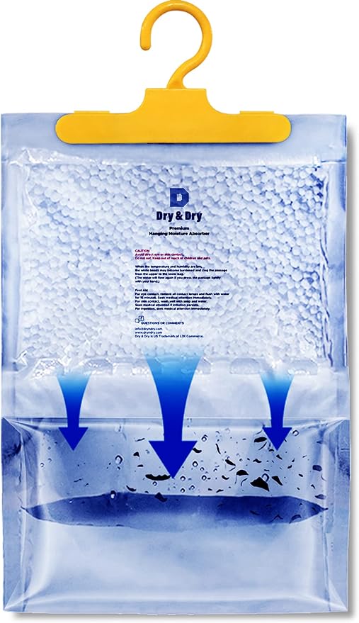 18 Pack [14 OZ] Moisture Absorbers - Dehumidifier for Home, Basement, Bedroom - Small Dehumidifiers 18 Pack 14 OZ White