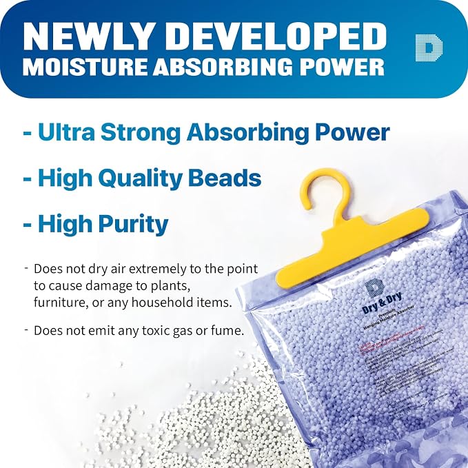 18 Pack [14 OZ] Moisture Absorbers - Dehumidifier for Home, Basement, Bedroom - Small Dehumidifiers 18 Pack 14 OZ White