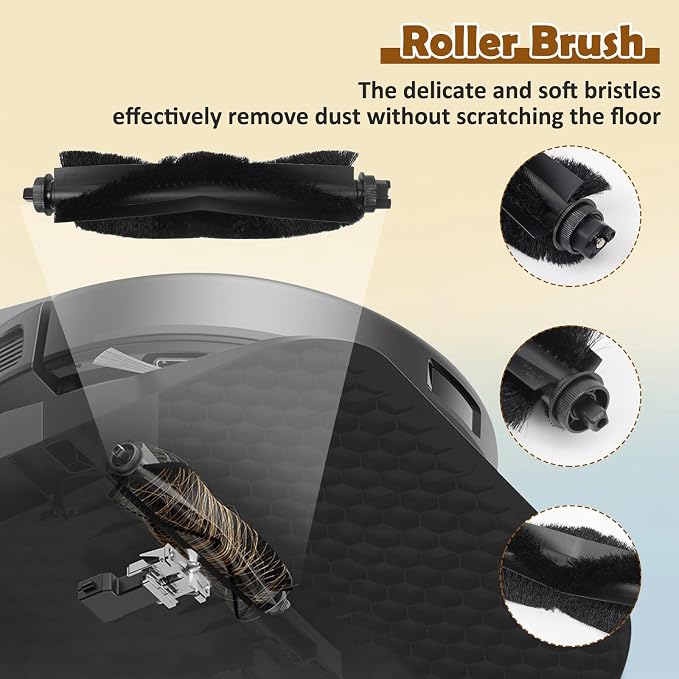 18 Pack L60 Accessories Kit Replacement Compatible with L60 / L50 Robot Vacuum, Accessories Kit 2 Roller Brush, 4 Side