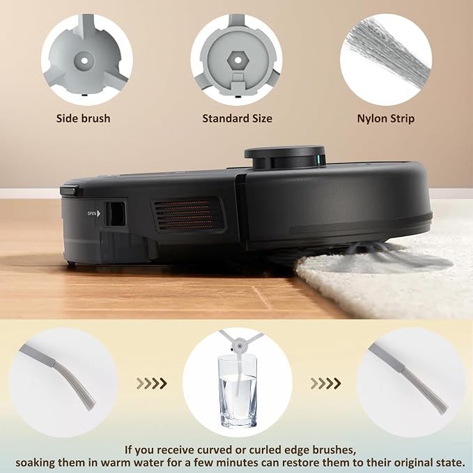 18 Pack L60 Accessories Kit Replacement Compatible with L60 / L50 Robot Vacuum, Accessories Kit 2 Roller Brush, 4 Side