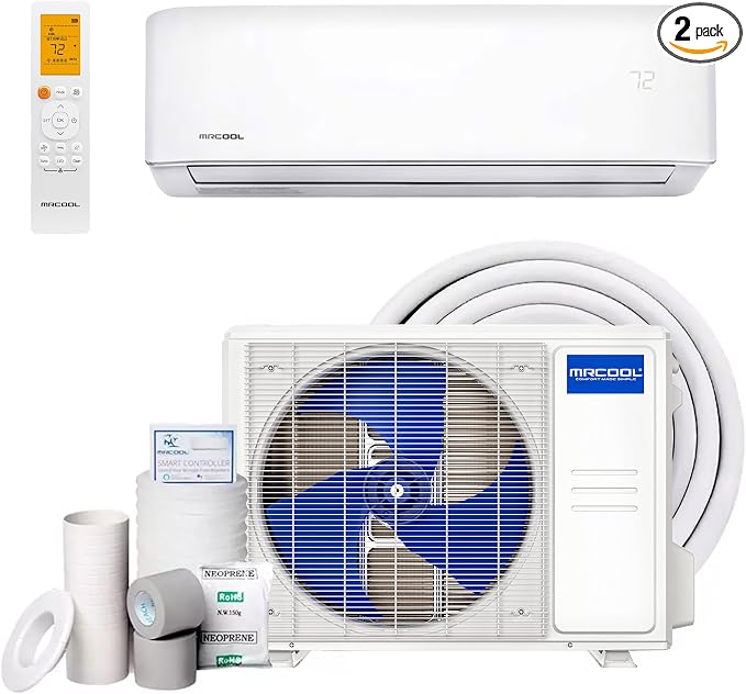 18000 BTU 230V Ductless Inverter Mini Split Air Conditioner & Heat Pump System, Advantage Series - Wall-Mounted AC Unit