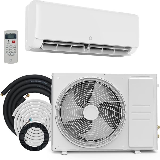 18000 Btu Mini Split AC Heating System, Wifi Enabled Mini Split Air Conditioner with 21 SEER2 Inverter, Heat