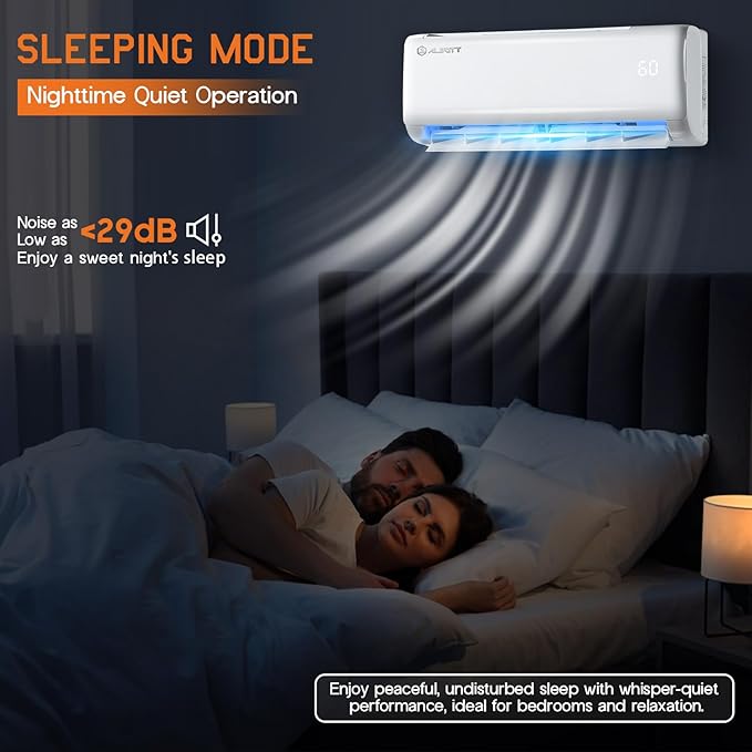 18000 BTU Mini Split Air Conditioner Heat Pump, SEER2 21, 220V, Energy Star Inverter AC with Wi-Fi Smart Control, Voice