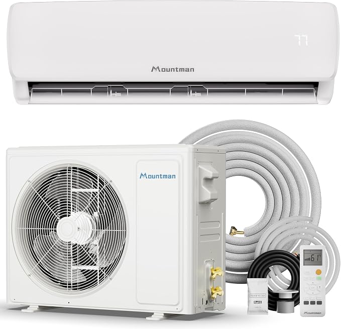 18000BTU Mini Split AC/Heating System,230V 19 SEER2 Energy Efficient Mini Split Air Conditioner with Heat Pump,Cools Up
