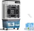 1800CFM Swamp Cooler,Evaporative Air Cooler with 5.3-Gal Water Tank,4 Ice Packs,Evaporative Cooler for Outdoor Patio Garage