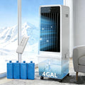 1800CFM Windowless Portable Air Conditioners, Swamp Cooler with Ambient Light, 4 Gal Detachable Tank, Evaporative Air Cooler