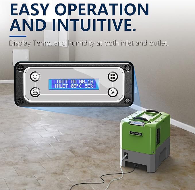 180PPD LGR Commercial Dehumidifier with Pump for Basement Warehouse & Job Sites, alternate product view 4