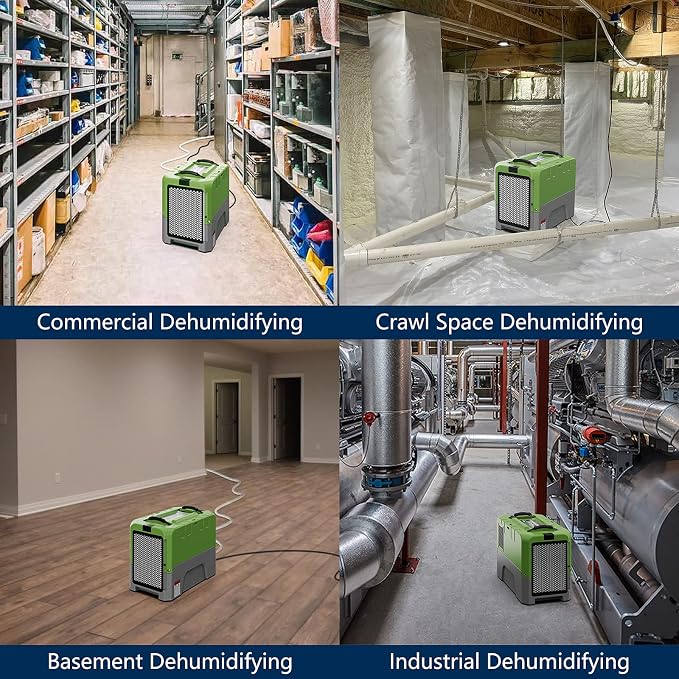 180PPD LGR Commercial Dehumidifier with Pump for Basement Warehouse & Job Sites, alternate product view 6