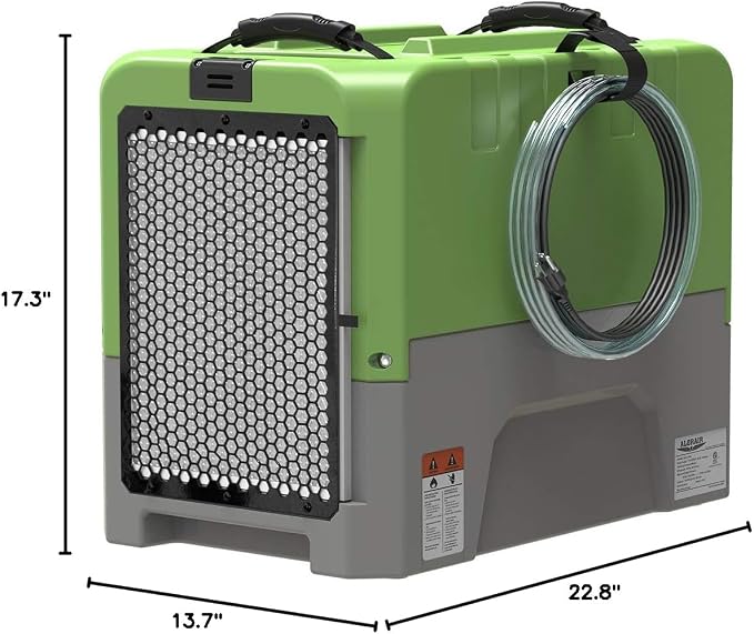 180PPD LGR Commercial Dehumidifier with Pump for Basement Warehouse & Job Sites, alternate product view 9