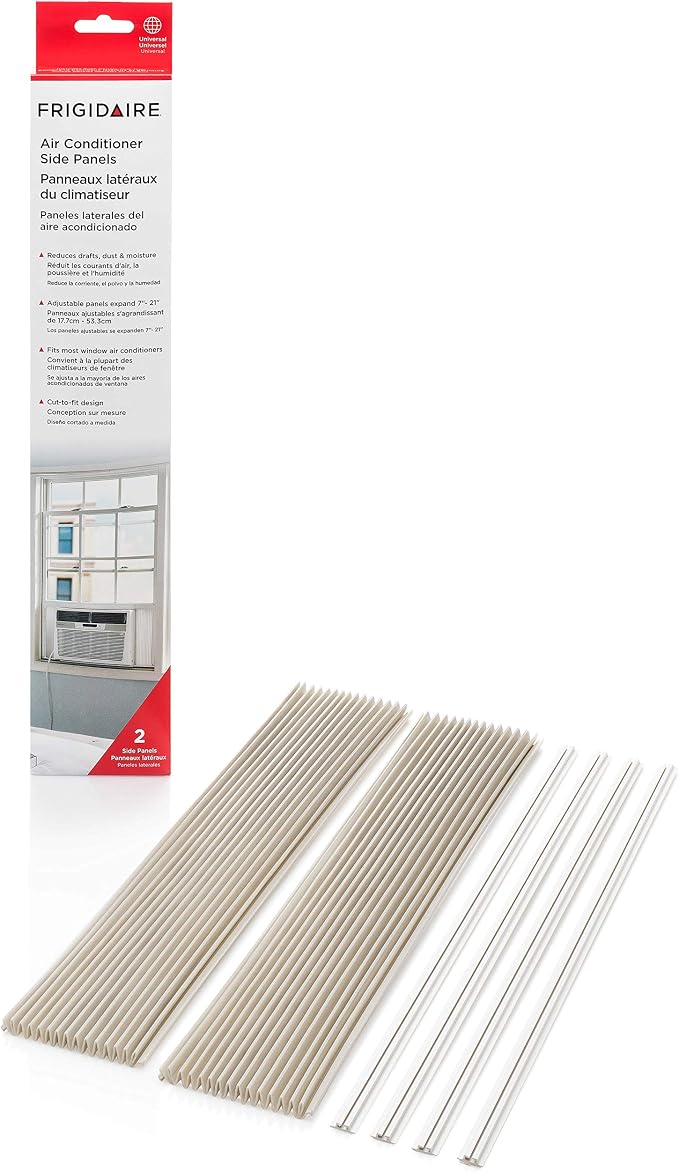 18FFRACP01 Air Conditioner Side Panels, Adjustable (Expands 7-21"), 1 Count, Off-White in Off-White., alternate view 2