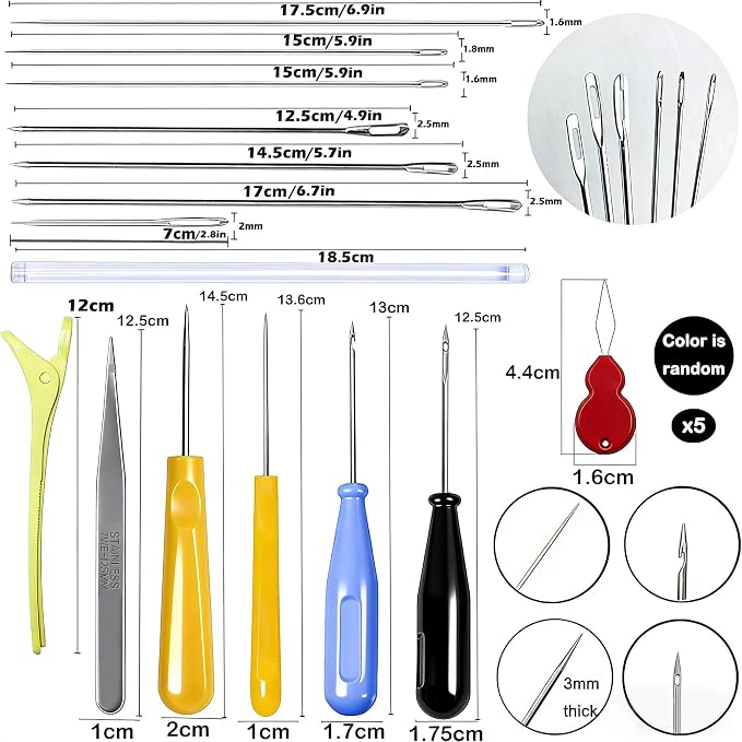 18PCS Candle Punch Tool Professional Candle Wick Needle for Silicone Molds and Candles,Hook Punch Needle Wick for