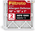 18x18x1 AC Furnace Air Filter, MERV 11, MPR 1000, Micro Allergen Defense, product image