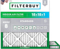 18x18x1 Air Filter MERV 8 Essential Dust & Allergy Defense (2-Pack), Electrostatic Pleated HVAC AC Furnace Filters