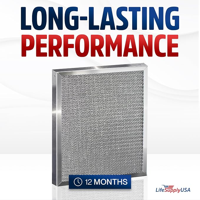 18x18x1 Electrostatic Air Filter, MERV 8, Washable, Reusable Furnace AC/HVAC Filter, Energy Saving, Easy to Clean, alternate