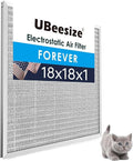 18x18x1 Reusable Electrostatic Air Filter HVAC AC Furnace Filter,MERV 8, Washable, Lasts a Lifetime,Permanent Air