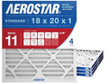 18x20x1 MERV 11 - 4 Count - Pleated HVAC, Furnace & Air Conditioner Filters - Removes Dust, Cold & Flu Germs, Lint, Mold