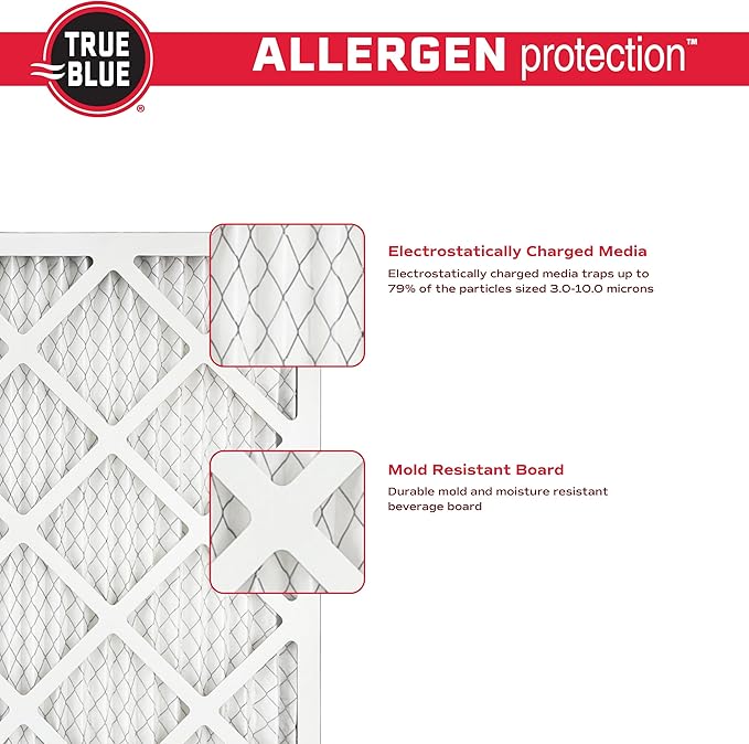 18x20x1 MERV 11 Allergen Air Filter (4-Pack) | Electrostatic Pleated HVAC Furnace Air Filter | Replacement Filter for Home