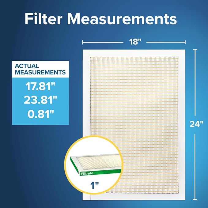 18x24x1 AC Furnace Air Filter, MPR 700, MERV 8, Tough on Pollen, Easy on Airflow, alternate product view 2