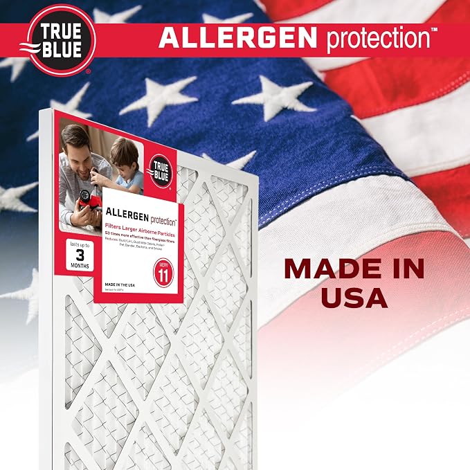 18x24x1 MERV 11 Allergen Air Filter (4-Pack) | Electrostatic Pleated HVAC Furnace Air Filter | Replacement Filter for Home