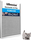 18x24x1 Reusable Electrostatic Air Filter HVAC AC Furnace Filter,MERV 8, Washable, Lasts a Lifetime,Permanent Air