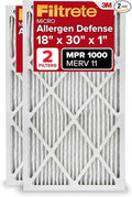 18x30x1 AC Furnace Air Filter, MERV 11, MPR 1000, Micro Allergen Defense, product image