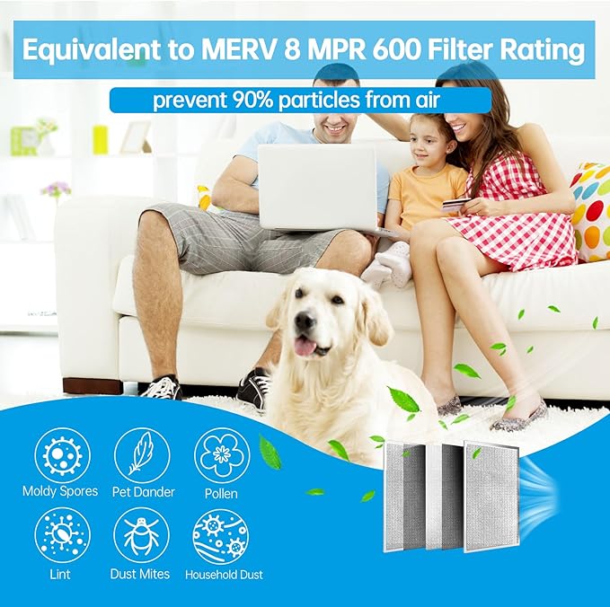 18x30x1 Reusable Electrostatic Air Filter HVAC AC Furnace Filter,MERV 8,Washable, Lasts a Lifetime,Permanent Air
