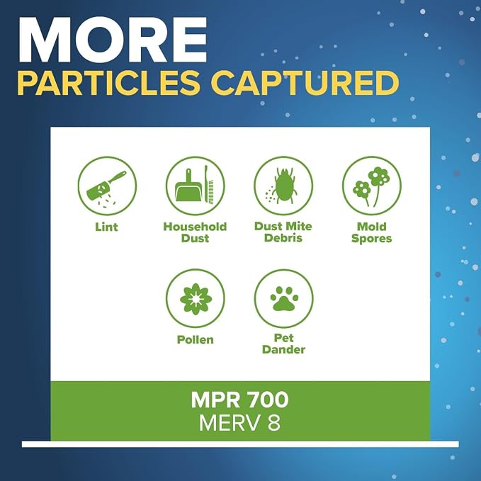 18x36x1 AC Furnace Air Filter, MPR 700, MERV 8, Tough on Pollen, Easy on Airflow, alternate product view 4