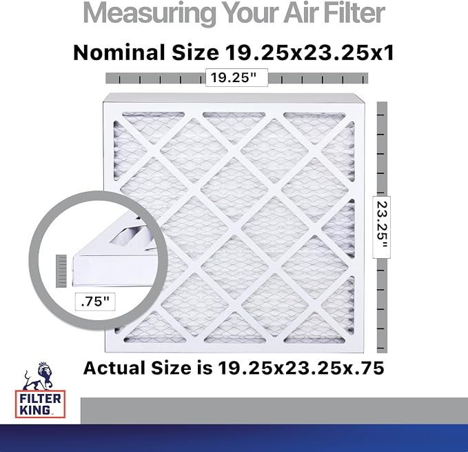 19.25x23.25x1 Air Filter | 4-PACK | Carbon MERV 8 HVAC Pleated A/C Furnace Filters | MADE IN USA | Actual Size: 19.25 x 23.25
