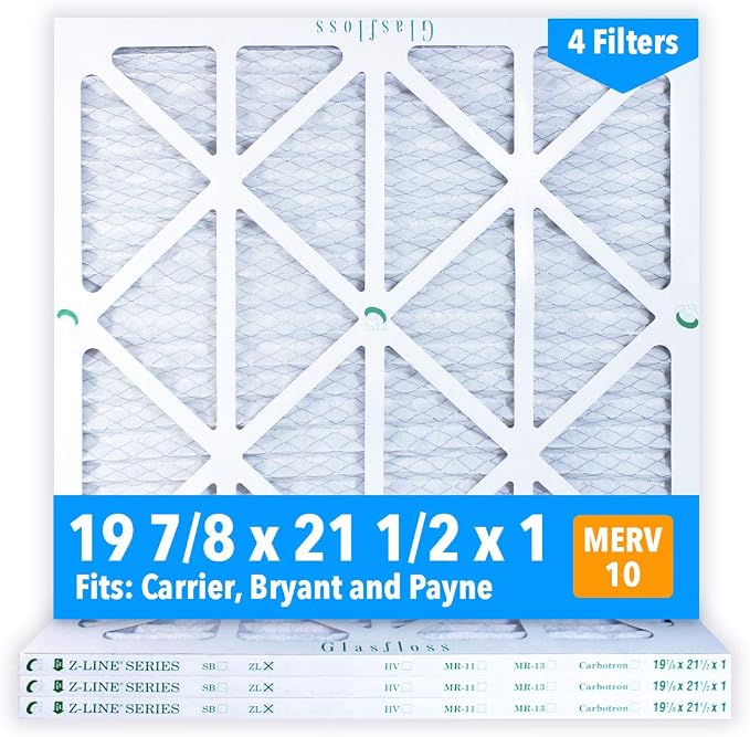 19-7/8 x 21-1/2 x 1 Air Filters (Case of 4), MERV 10, Pleated, Made in USA, product image