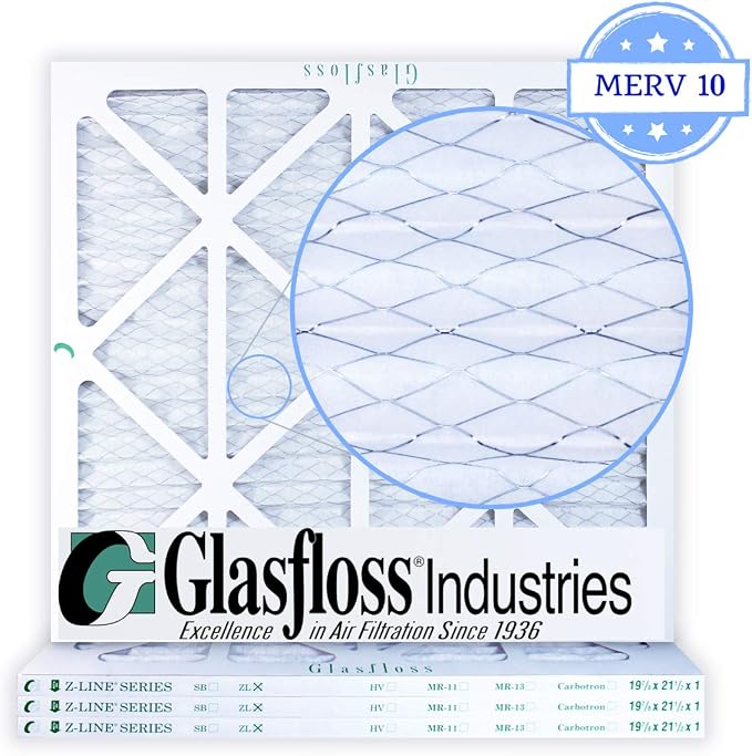 19-7/8 x 21-1/2 x 1 Air Filters (Case of 4), MERV 10, Pleated, Made in USA, alternate product view 2
