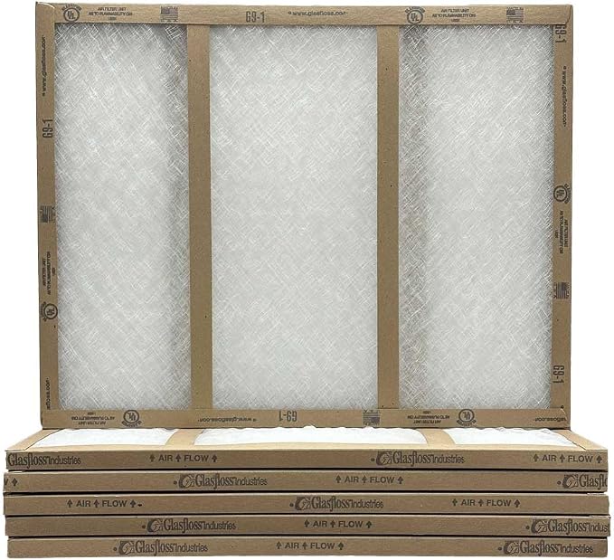 19-7/8 x 21-1/2 x 1 Fiberglass Air Filter, Double Strut, GDS Series, Made in USA, Actual Size: 19-7/8 x 21-1/2 x 3/4 (Box of