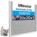 19.75x19.75x0.82 Inch Reusable Air Filter - Washable, MERV 8, Permanent, Electrostatic - Lasts a Lifetime - Enjoy Fresher Air