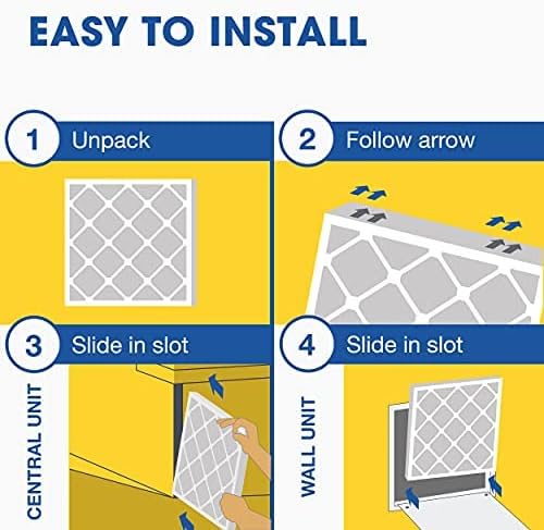 19.875x21.5x1 MERV 11 Air Filter, 6 Ct, ACTUAL SIZE (19.875 x 21.50 x 0.75), HVAC, Air Conditioning & Furnace Filter for