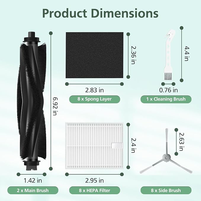19 Pack Replacement Accessories kit Compatible with L60/ L60 SES/ L50/ L50 SES, 2 Pack