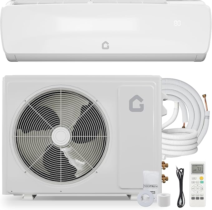 19 SEER2 Ultra-Quiet Mini Split AC | 9000 BTU 3-in-1 Cooling/Heating/Dehumidifier | 230V Inverter Heat Pump | 42dB, product