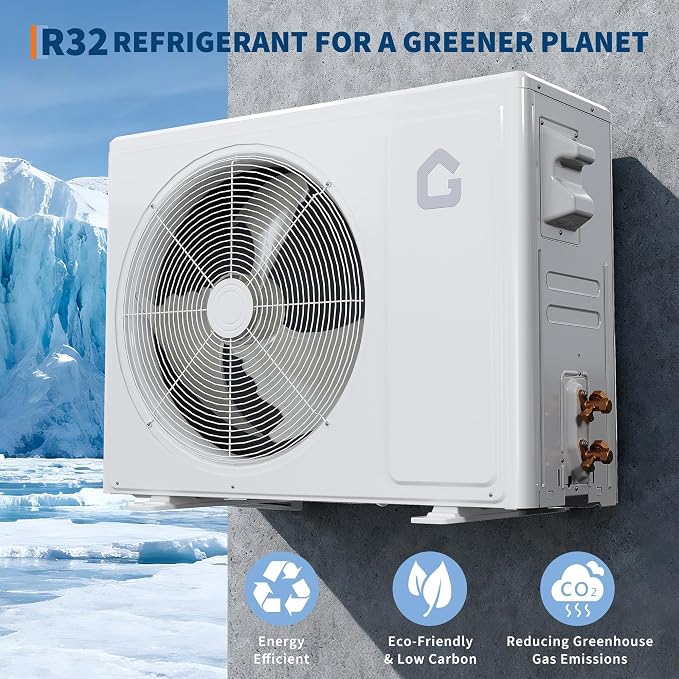 19 SEER2 Ultra-Quiet Mini Split AC | 9000 BTU 3-in-1 Cooling/Heating/Dehumidifier | 230V Inverter Heat Pump | 42dB, alternate