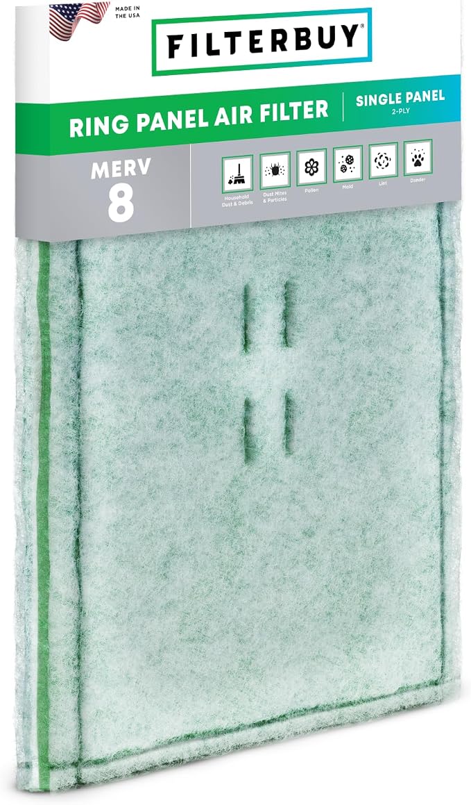 19x27 Ring Panel Air Filter, 2-Ply MERV 8 Commercial HVAC AC Furnace Filters Replacement (1-Pack), product image