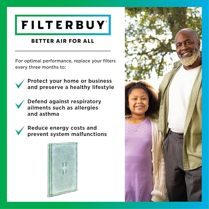 19x27 Ring Panel Air Filter, 2-Ply MERV 8 Commercial HVAC AC Furnace Filters Replacement (1-Pack), alternate product view 9