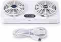 2.4v 5w Usb Charging Air Vent Exhaust Small Window Fan, 3 Levels Adjustable Window Fans with Exhaust Intake Install to Door