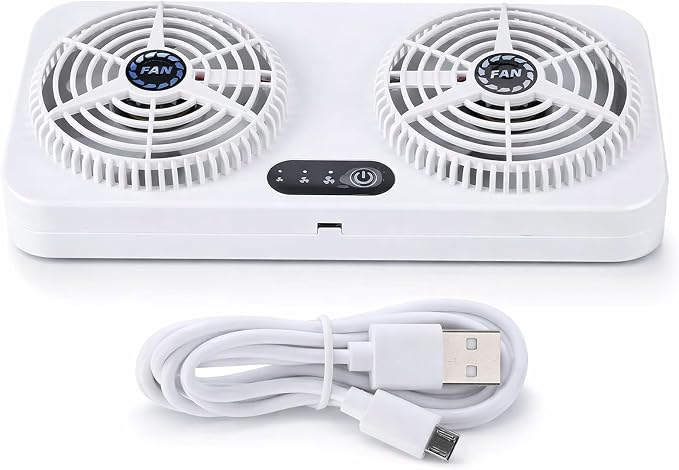 2.4v 5w Usb Charging Air Vent Exhaust Small Window Fan, 3 Levels Adjustable Window Fans with Exhaust Intake Install to Door