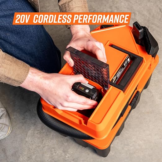 2.5-Gallon 20V Cordless Wet Dry Vacuum with 2.0Ah Battery– DVTB202 0902, alternate product view 3
