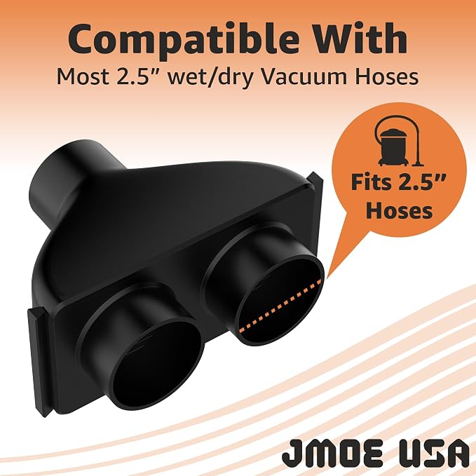 2.5 Inch Y Connector Splitter With Individual Blast Gates | Dust Collection Hose Splitter | Fits, Craftsman
